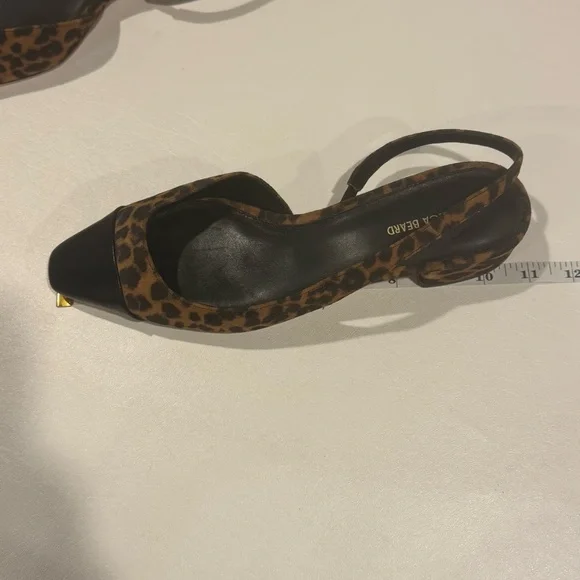 NWOB Veronica Beard Cecile Leopard Suede Slingback Pumps Size 9 - Picture 11 of 11